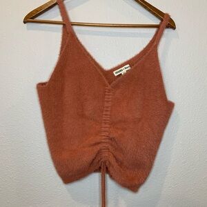 Elegant Pink Fuzzy Crop Top